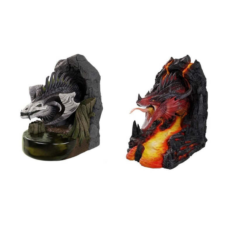 Dragon Bookends - Dungeons & Dragons - WizKids, Red Dragon, Red and Black Dragon Bundle