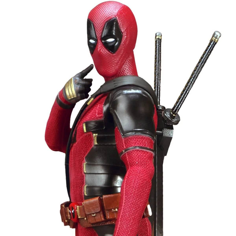 Deadpool Deluxe Edition One:12 Collective Mezco Toyz Action Figure, unpackaged left side