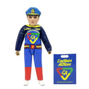Toy figure of Captain Action with matching packaging on a white background