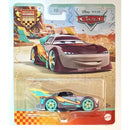 Disney Pixar Cars die-cast toy car in its original blister card packaging, featuring Boost with a custom multicolor paint job.