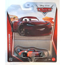 Mattel Disney Pixar Cars Aaron Clocker die-cast metal toy car in its original blister card packaging, featuring a red and black race car with number 48.
