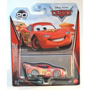 Mattel Disney Pixar Cars Lightning McQueen 2006-2026 die-cast metal car in its original blister card packaging.