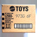 A brown cardboard box for Mattel Hot Wheels Cars, showing product code L2593 and a barcode on a neutral gray background.