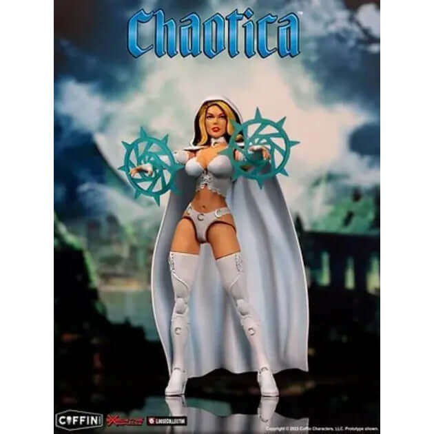 Executive Replicas Chaotica 1:12 Scale Action Figure Coffin Comics, unpackaged with energy effects