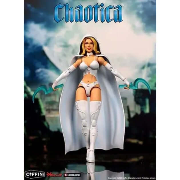 Executive Replicas Chaotica 1:12 Scale Action Figure Coffin Comics, unpackaged with scythe weapons