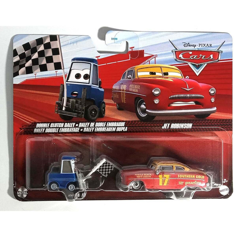 Pixar Cars Character Cars 1:55 Scale 2-Pack: Double Clutch Dailey and Jet Robinson