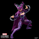 Deathbird Marvel Legends Series action figure in purple costume with a black background