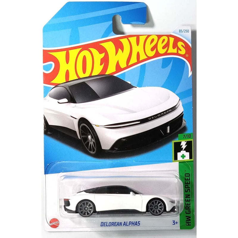 Hot Wheels 2024 Mainline HW Green Speed Series 1:64 Scale Diecast Cars (International Card) DeLorean Alphas