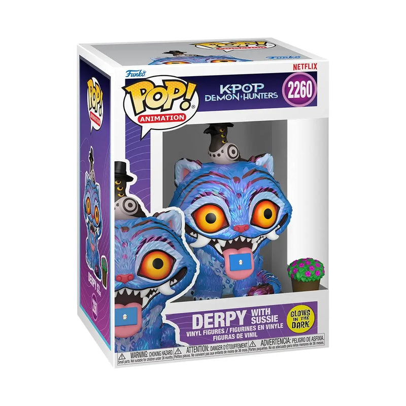 Funko Pop! vinyl figure Derpy with Sussie packaging with 'K/POP Demon Hunters' branding