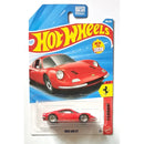 A Hot Wheels die-cast toy car of the Dino 206 GT in red, packaged on its original blue and yellow blister card. The card features the Hot Wheels logo, a Ferrari logo, and a 'New 2026' badge.