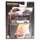 Matchbox The Movie 1971 Dodge Challenger B/T die-cast toy car in its original blister card packaging, featuring a silver car and a matching card insert.