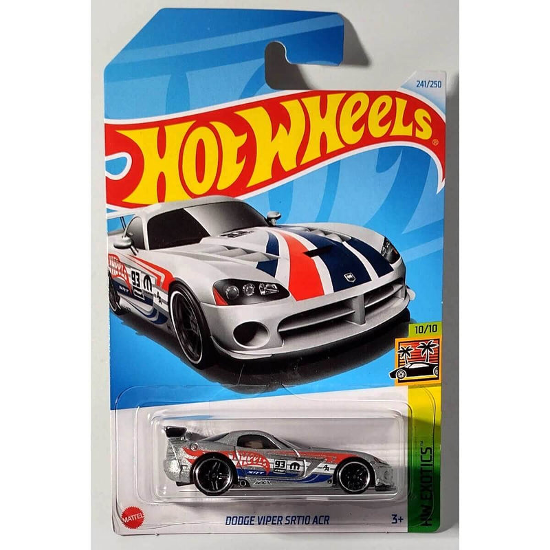 Hot Wheels 2024 Mainline HW Exotics Series 1:64 Scale Diecast Cars (International Card), Dodge Viper SRT10 ACR