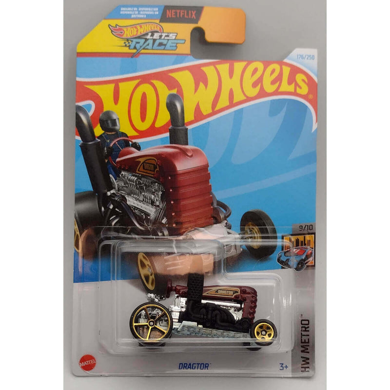 Hot Wheels 2024 Mainline HW Metro Series 1:64 Scale Diecast Cars (International Card) Dragtor