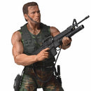 Predator Dutch Action figure in military gear holding a rifle on a white background