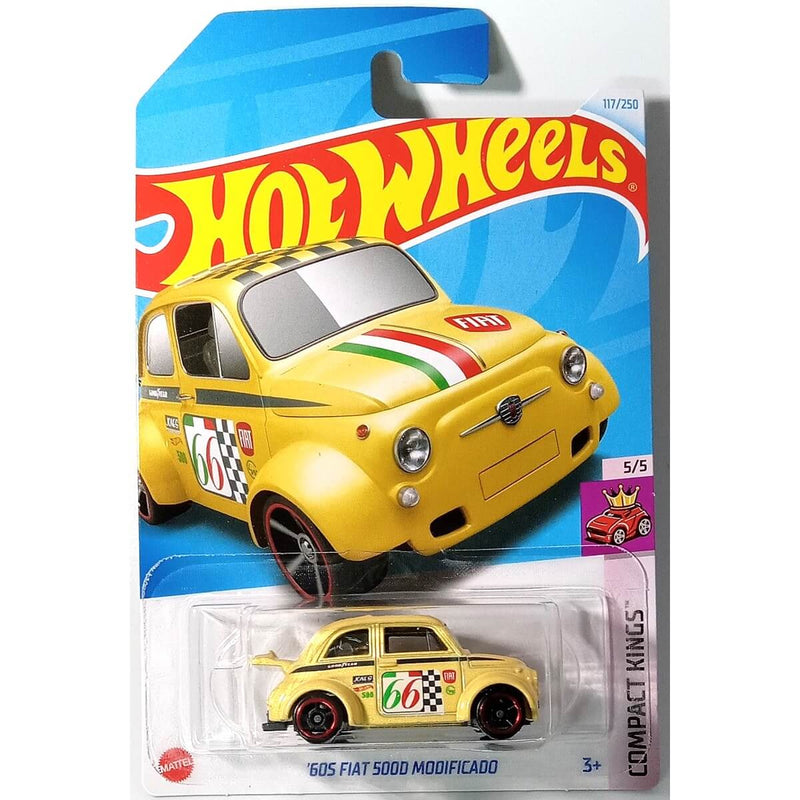 Hot Wheels 2024 Mainline Compact Kings Series 1:64 Scale Diecast Cars (International Card) '60S Fiat 5000 Modificado