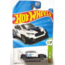 Hot Wheels toy car packaging with a white ford mustang toy car model inside
