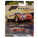 Hot Wheels '68 Porsche 906 Carrera G toy car in packaging with Forza Horizon 5 branding.
