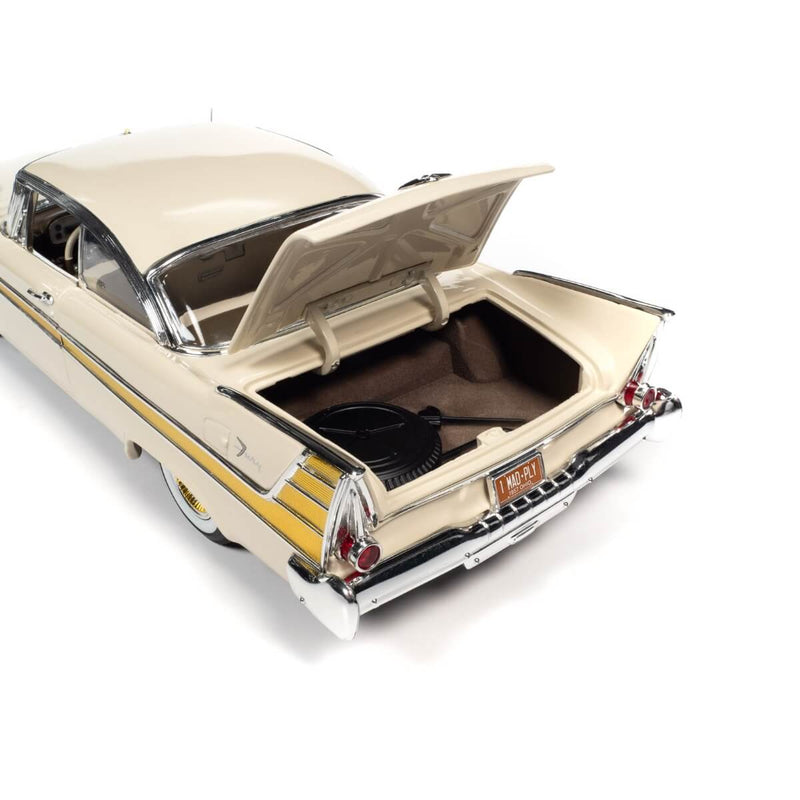 Christine + Plymouth Fury 2-Piece Collector's Bundle 1957 & 1958 1:18 Scale Diecast Cars, Fury, trunk open