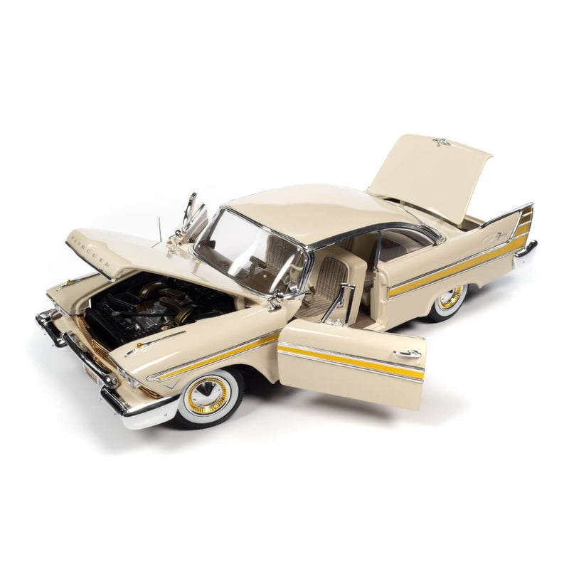 Christine + Plymouth Fury 2-Piece Collector's Bundle 1957 & 1958 1:18 Scale Diecast Cars, Fury with trunk doors and hood open