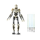 Star Wars General grievous action figure with lightsabers on a white background