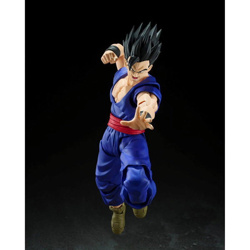 Dragon Ball Super: Super Hero Ultimate Gohan Super Hero S.H.Figuarts Action Figure - Reissue, fist punch jump in air pose