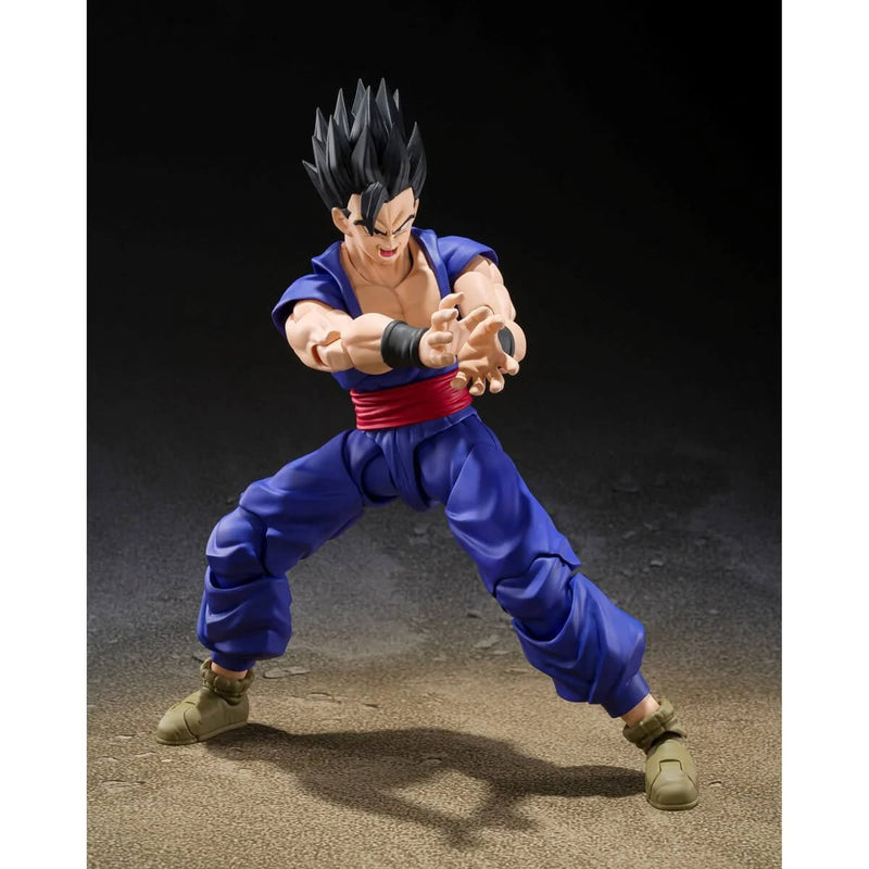 Dragon Ball Super: Super Hero Ultimate Gohan Super Hero S.H.Figuarts Action Figure - Reissue, hands pushing outwards