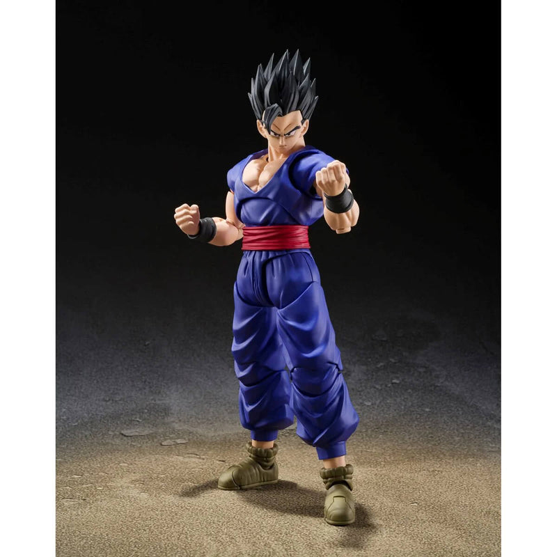 Dragon Ball Super: Super Hero Ultimate Gohan Super Hero S.H.Figuarts Action Figure - Reissue, stance pose with fists up