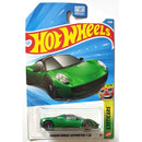 Hot Wheels Exotic Cars Gordon Murray Automotive T.33 die-cast model car in its original blister card packaging, featuring a green sports car on a blue and yellow card.