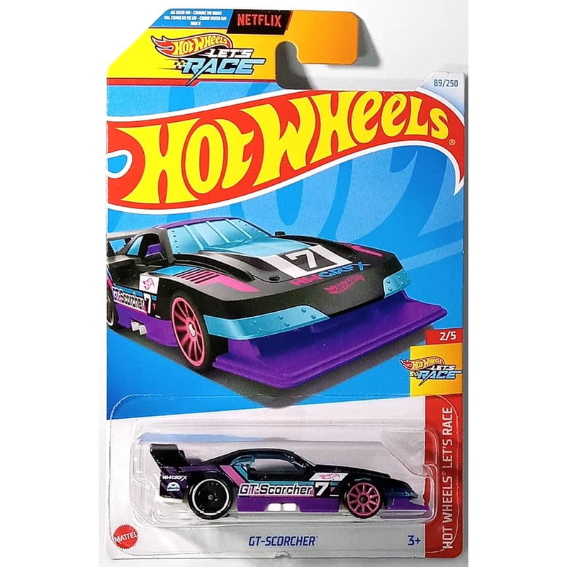 Hot Wheels 2024 Mainline Hot Wheels Let's Race Series 1:64 Scale Diecast Cars (International Card) GT-Scorcher