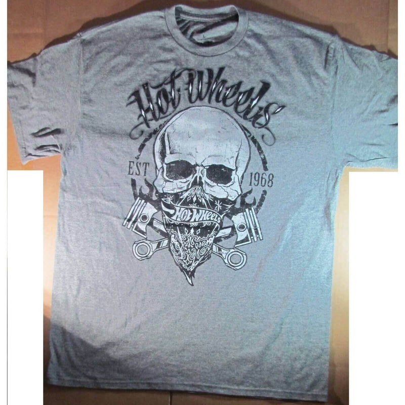 Hot Wheels Bandana Skull Face EST 1968 Men's T-Shirt, front