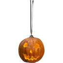 Jack-o'-lantern lantern with glowing interior on a white background