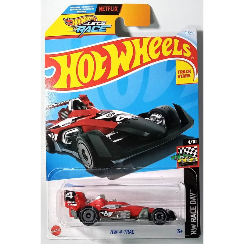 Hot Wheels 2024 Mainline HW Race Day Series 1:64 Scale Diecast Cars (International Card) HW-4-Trac