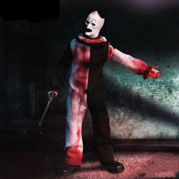 Terrifier Art the Clown Deluxe One:12 Collective Action Figure - Mezco Toyz, unpackaged holding gun