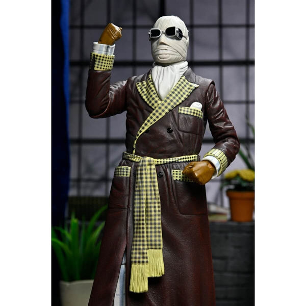 Ultimate Invisible Man (Kemp House) Universal Monsters 7" Scale NECA Action Figure, unpackaged holding up fist