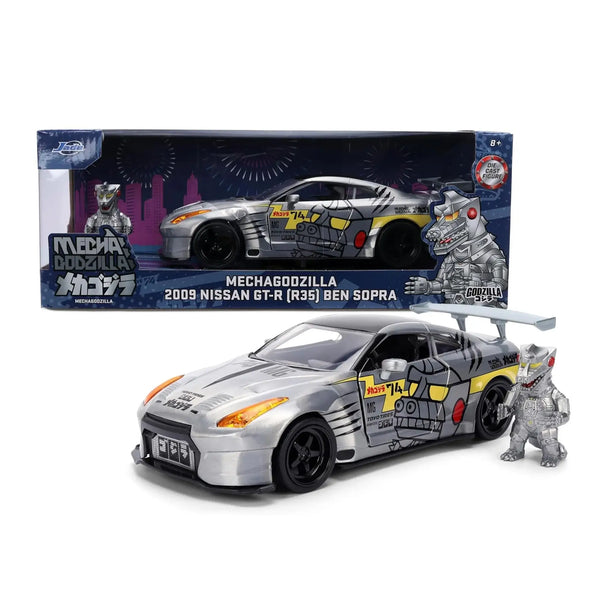 Model car with 'Mechagodzilla' design on a white background