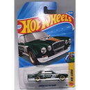 Hot Wheels Jaguar XJC V12 Coupé die-cast toy car featuring a dark green and white race car with gold accents.