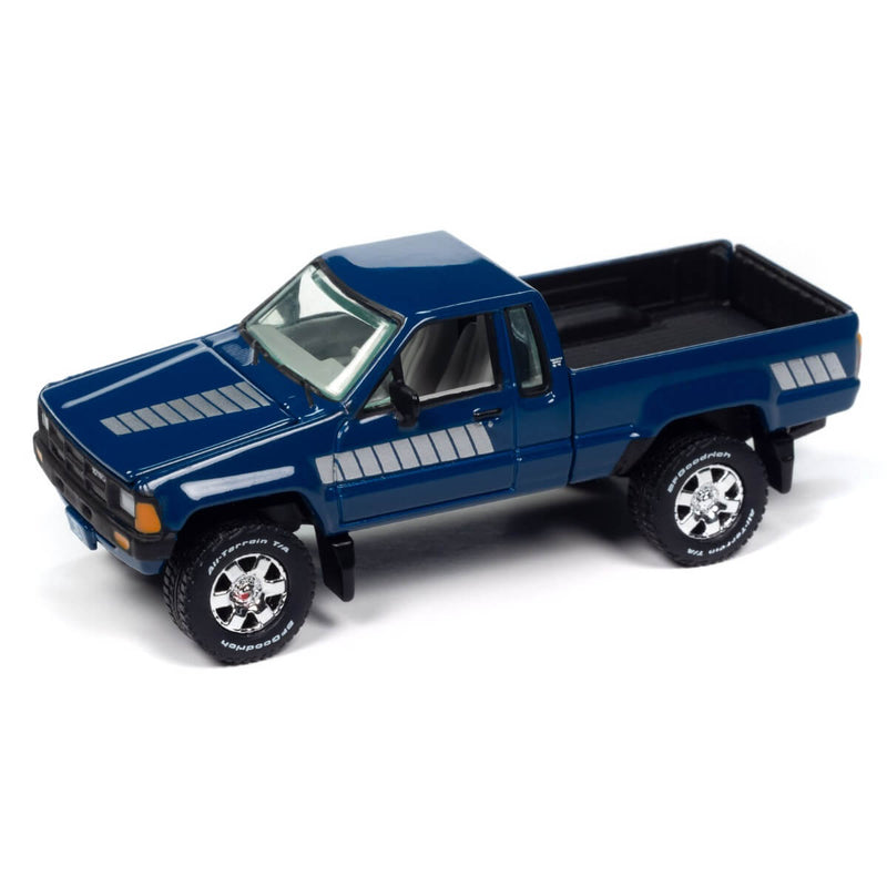 Johnny Lightning 2024 Hulls & Haulers R2 3-Piece Collector's Bundle 1:64 Scale Cars, 1985 Toyota Pickup