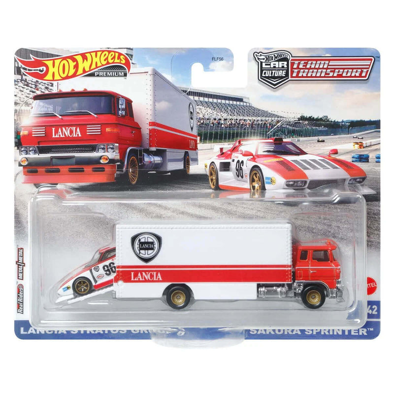 Hot Wheels Team Transport Sakura Sprinter with Lancia Stratos Group 5 (Series