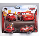 Packaged toy cars from Disney Pixar's 'Cars' series on a white background
