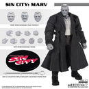 Action figure from Sin City with interchangeable parts on a white background