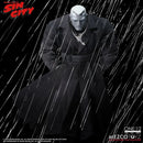 Character from 'Sin City' in a rainstorm with Mezco Toyz branding.