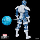 Marvel Legends series Cardiac action figure with blue and white costume holding a blue energy ball on a black background.