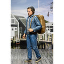 Ultimate Matt Hooper (Amity Arrival) Jaws 50th Anniversary 7” Scale Action Figure walking with duffle bag in hand