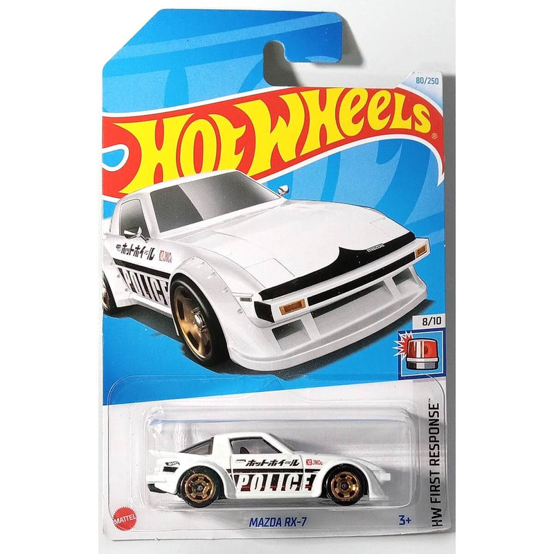 Hot Wheels 2024 Mainline HW First Response Series 1:64 Scale Diecast Cars (International Card) Mazda RX-7