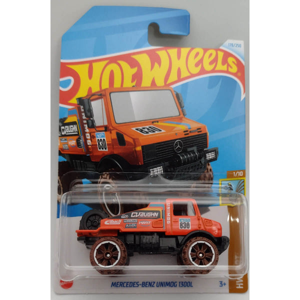 Hot Wheels 2024 Mainline HW Dirt Series 1:64 Scale Diecast Cars (International Card) Mercedes-Benzes Unimog 1300l