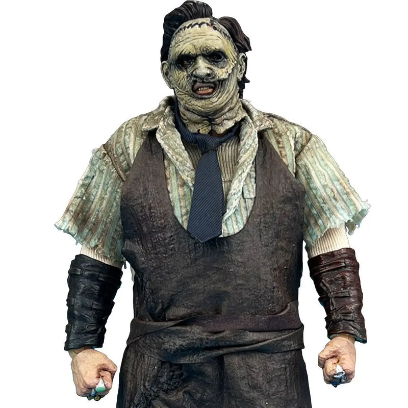 Horror character figure with a detailed costume on a white background