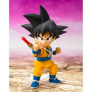 Bandai S.H.Figuarts Dragon Ball Daima Son Goku Mini Action Figure arms and legs spread out ready to battle