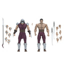 Teenage Mutant Ninja Turtles Worms of Madness Shredder 2-Pack (Mirage Comics) 7" Scale Action Figures shown with included accessories like swords, and additional hands for each figure