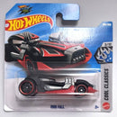 Hot Wheels Cool Classics Mod Hill toy car in its original blister card packaging, featuring a black and red die-cast toy car with silver details.