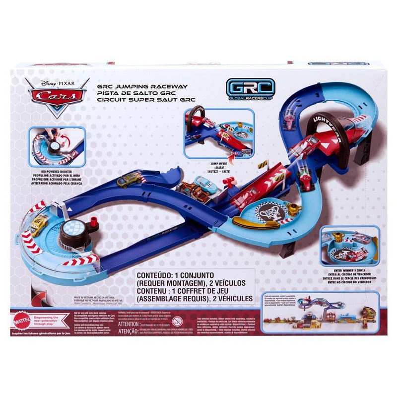 Pixar Cars Global Racers Cup Jumping Raceway  back of packaging